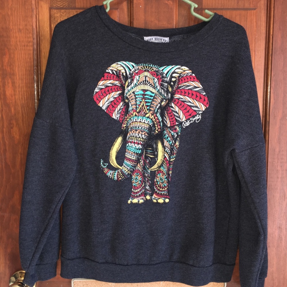 Grey crew neck